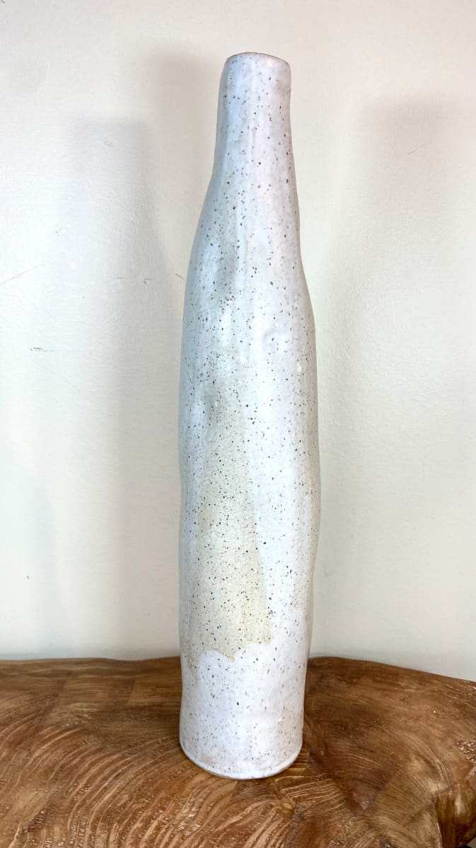 Tall Bottle by Mariana Sola  Image: Ceramic bottle, calico clay. 