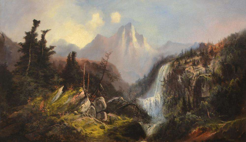 Mountain Waterfall by A. Pardee 