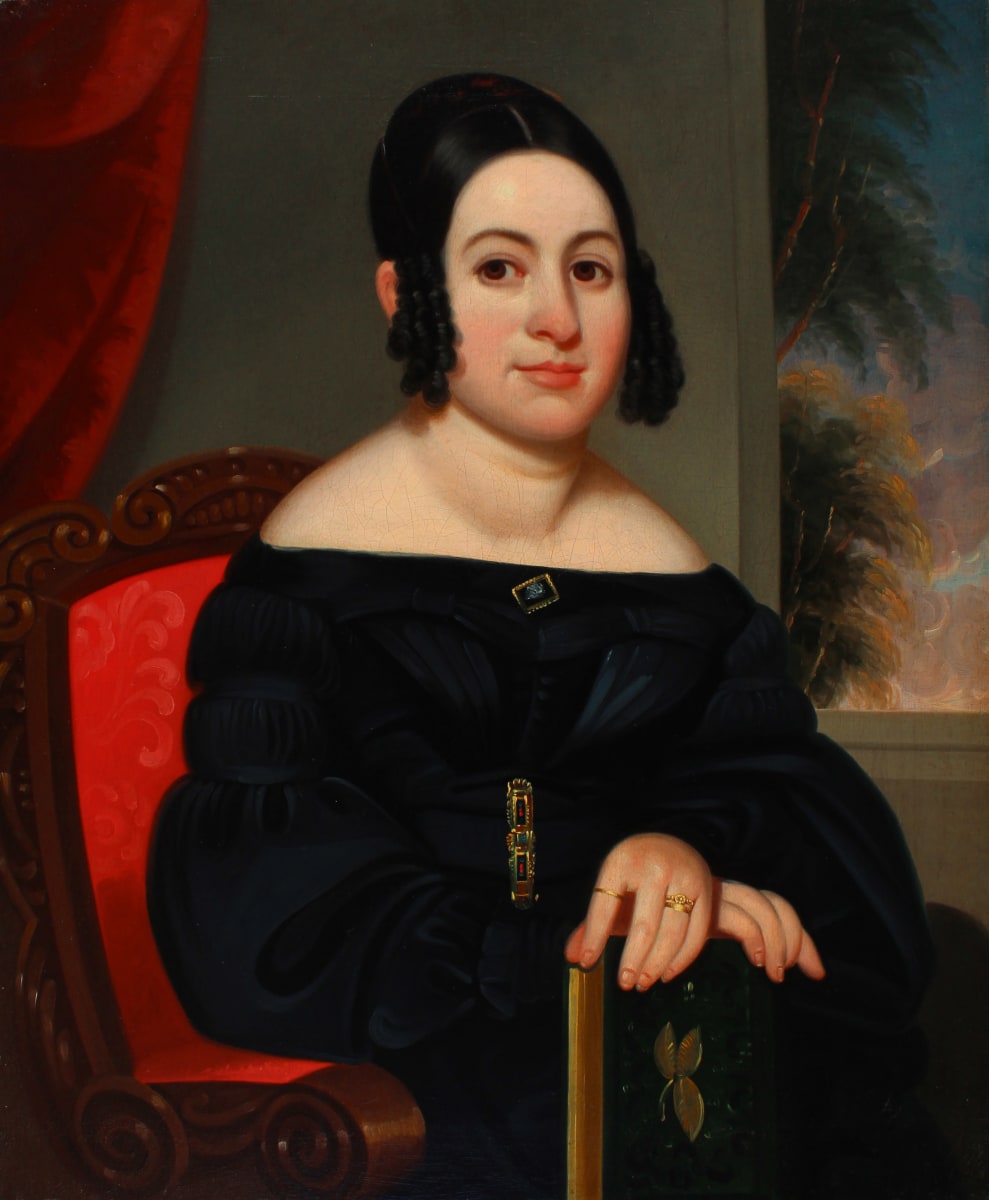 Portrait of a Woman by Unknown, United States  Image: After conservation.