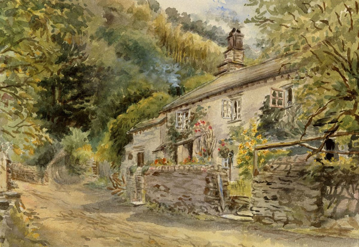 Cottage in Trentishoe Combe, North Devon by Sir (William) Martin Conway, Image 2.