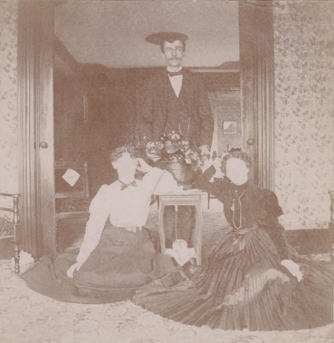 Group Portrait with Geraniums by Unknown, United States, Image 1.