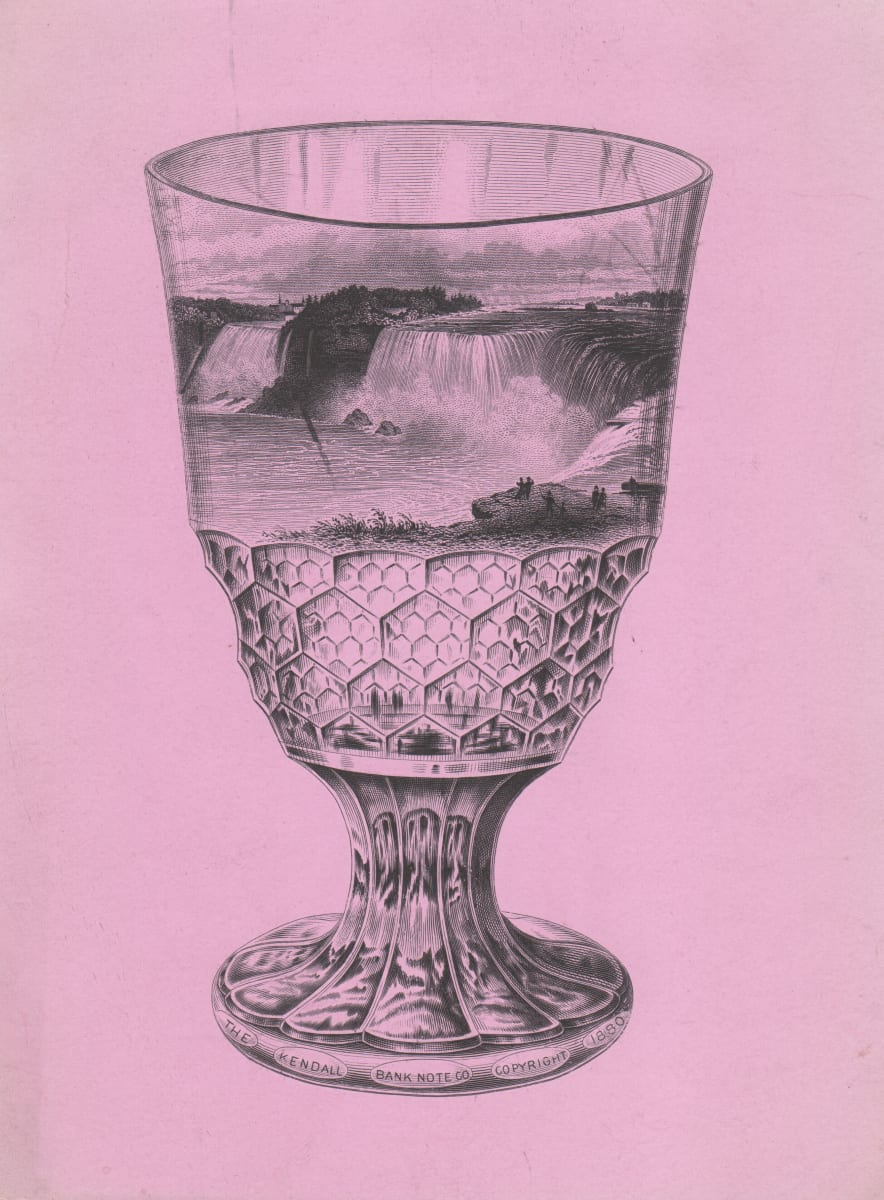 Niagara Falls Goblet by The Kendall Bank Note Co. 