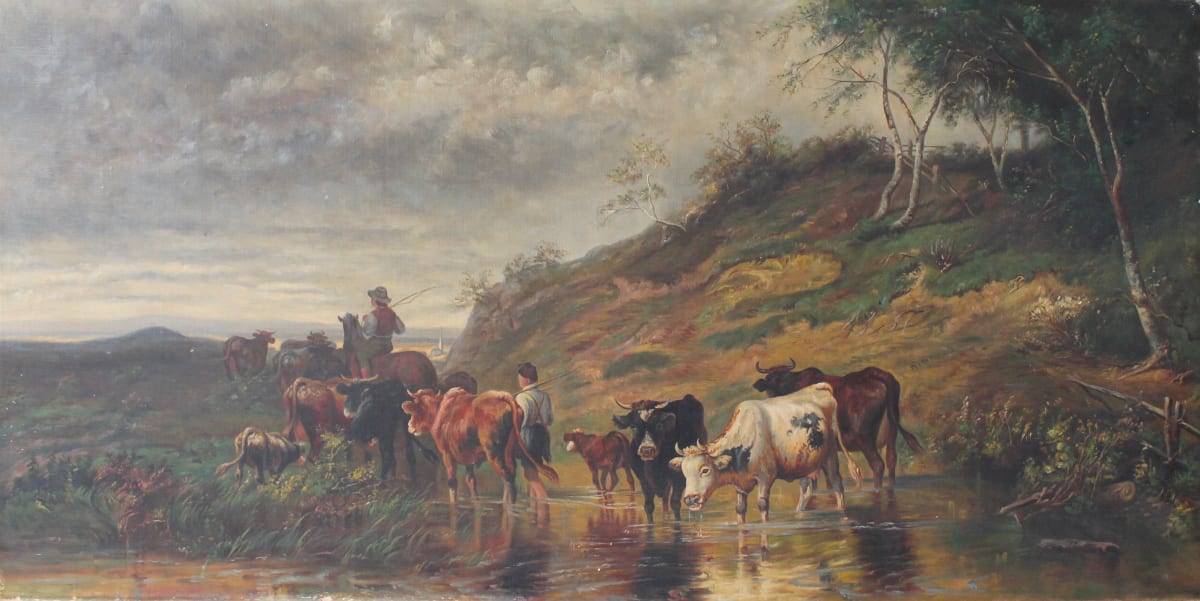 Paysage avec Troupeau (Landscape with Herd) by after Emile  van Marcke de Lumen 
