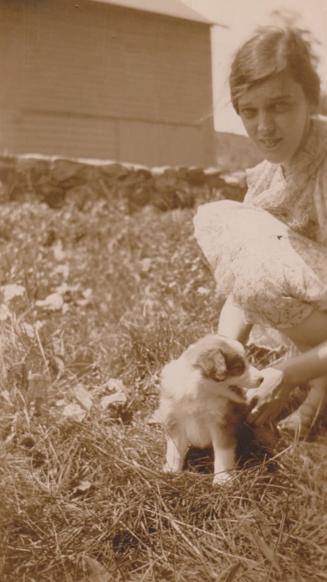 Girl and Puppy by Maynard A. Knights, Image 1.