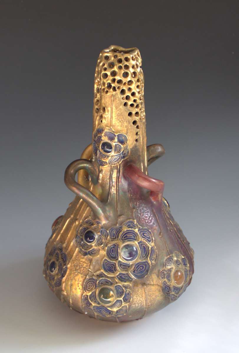 Vase by Teplitz Amphora, Riessner & Kessel 