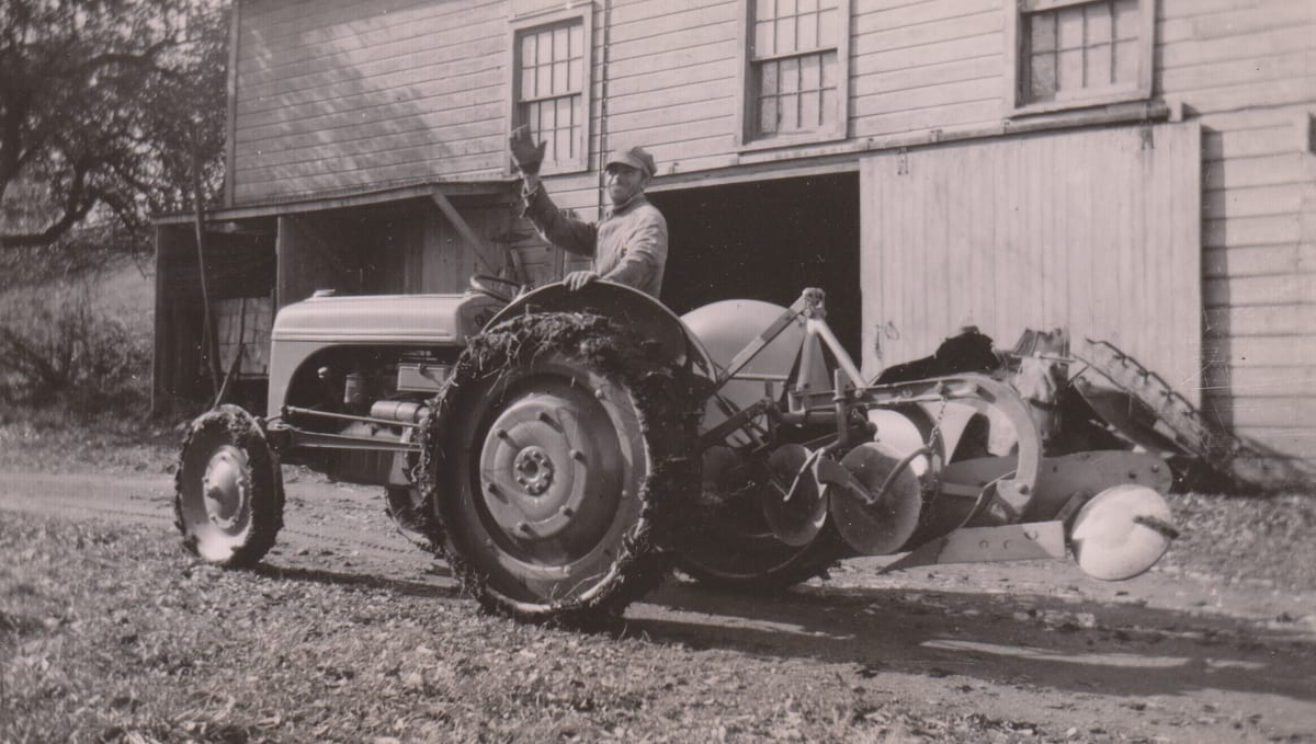 Man on Tractor by Ruth Ellis Knights 