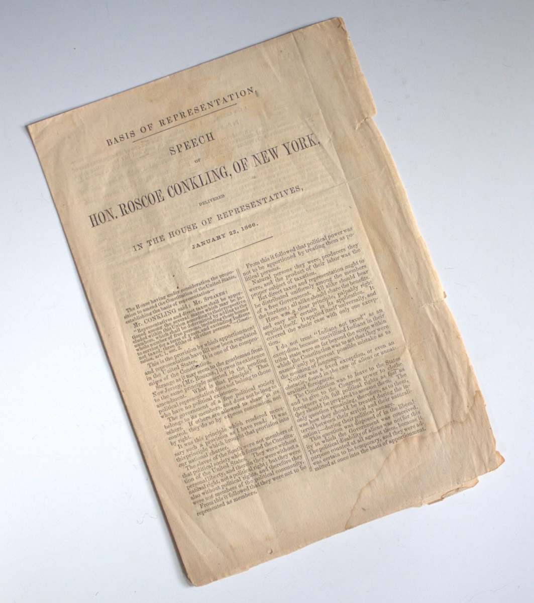 Speech of Hon. Roscoe Conkling, of New York, delivered in the House of Representatives by Unknown, United States 
