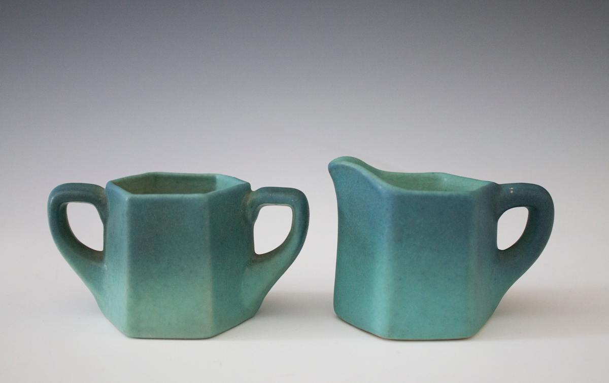 Creamer and Sugar by Van Briggle Pottery, Image 2.