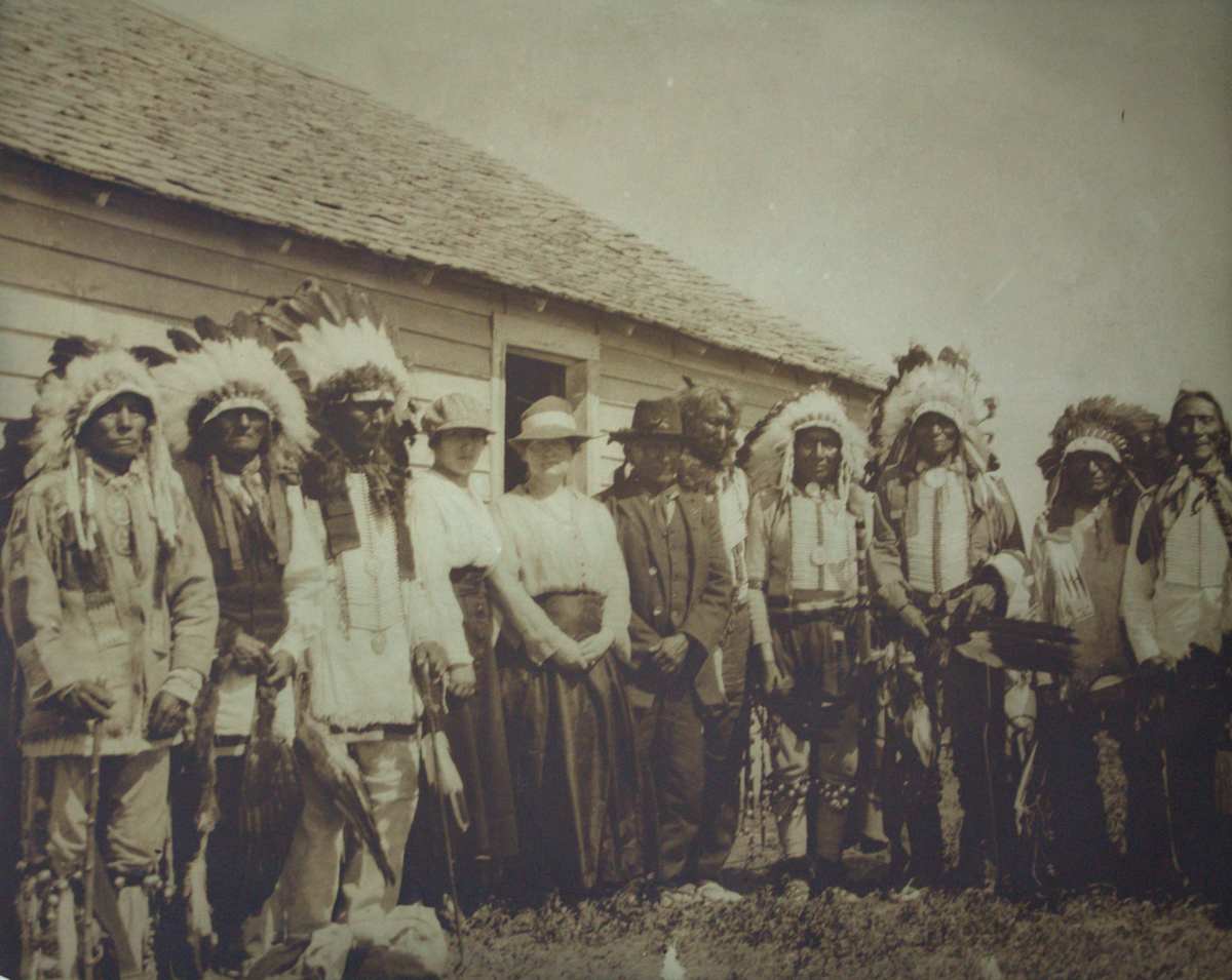 Sioux Chiefs, Fort Thompson, South Dakota by Harmon Percy Marble 