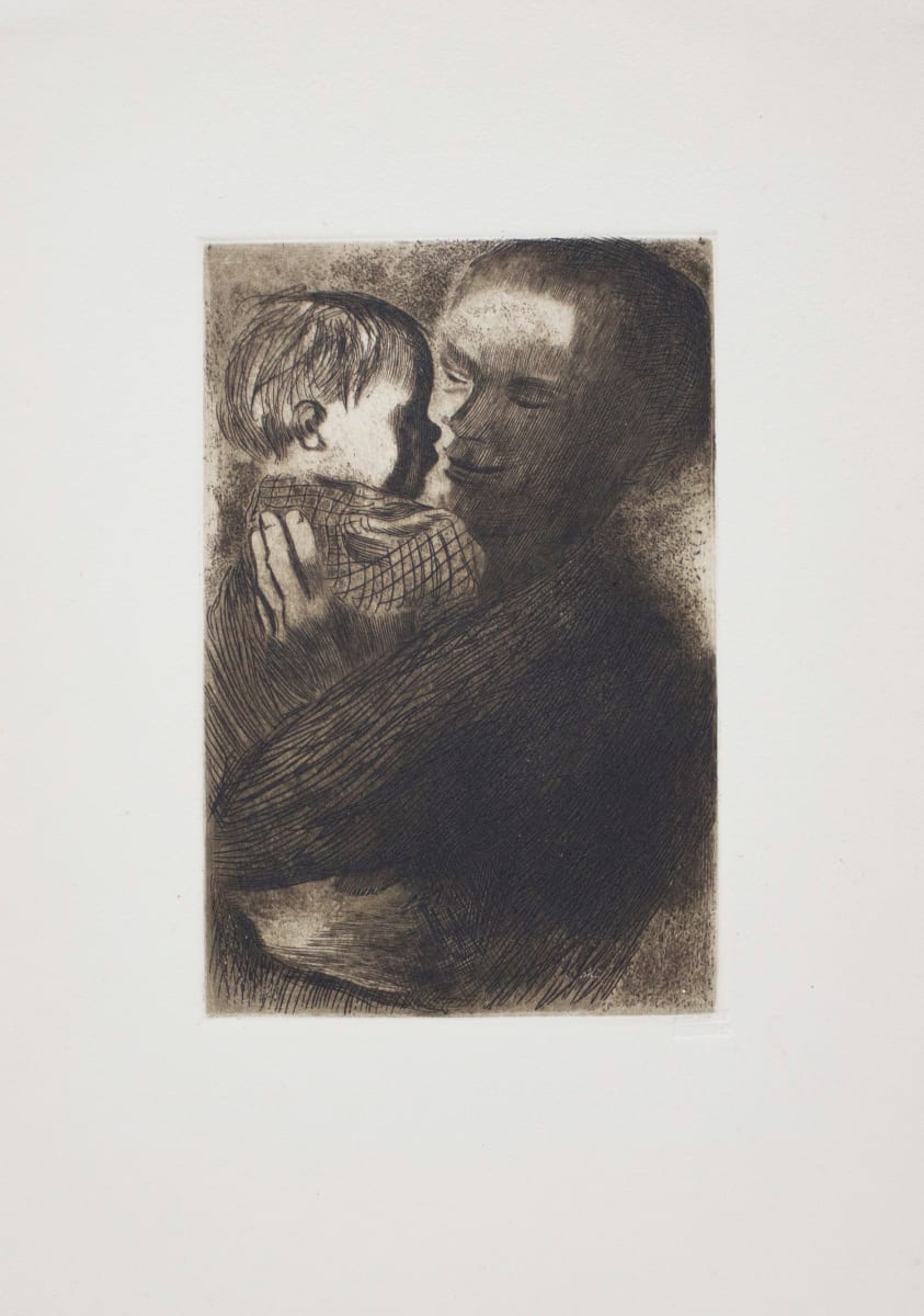 Mother with Child in Her Arms by Käthe Kollwitz 