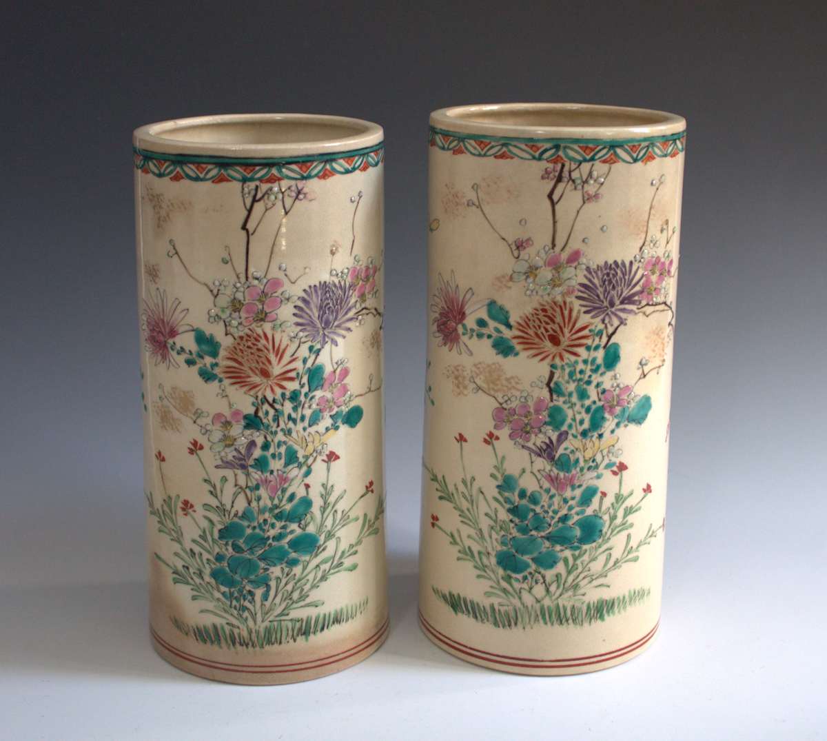 Vases (Set of Two) by Kinkozan Sobei VII 