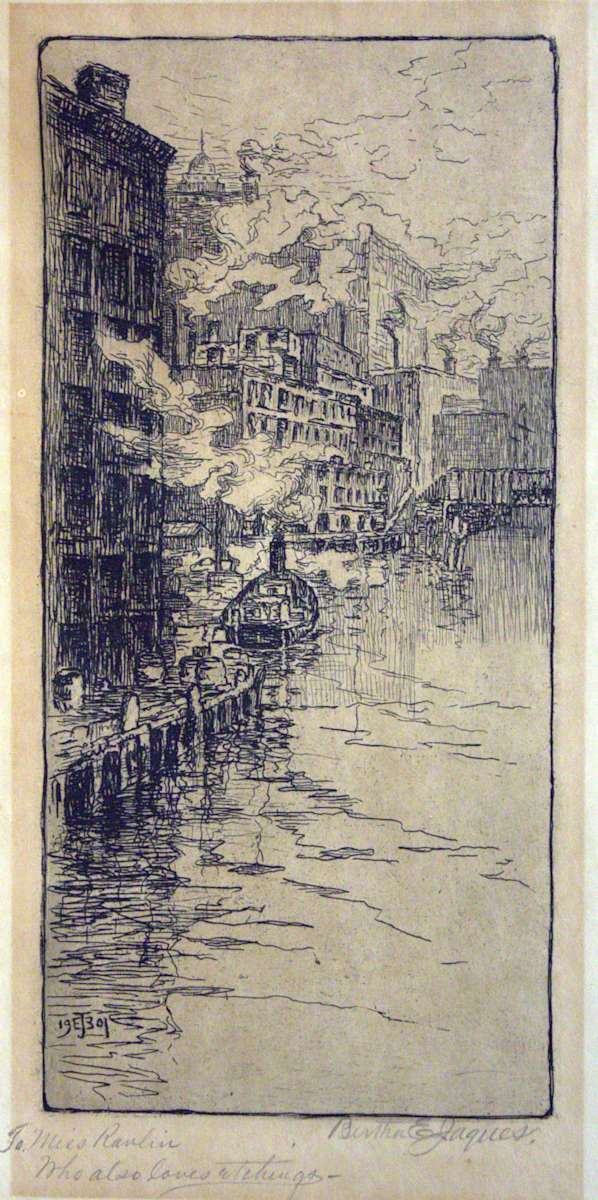 On the Chicago River by Bertha Evelyn Jaques, Image 1.