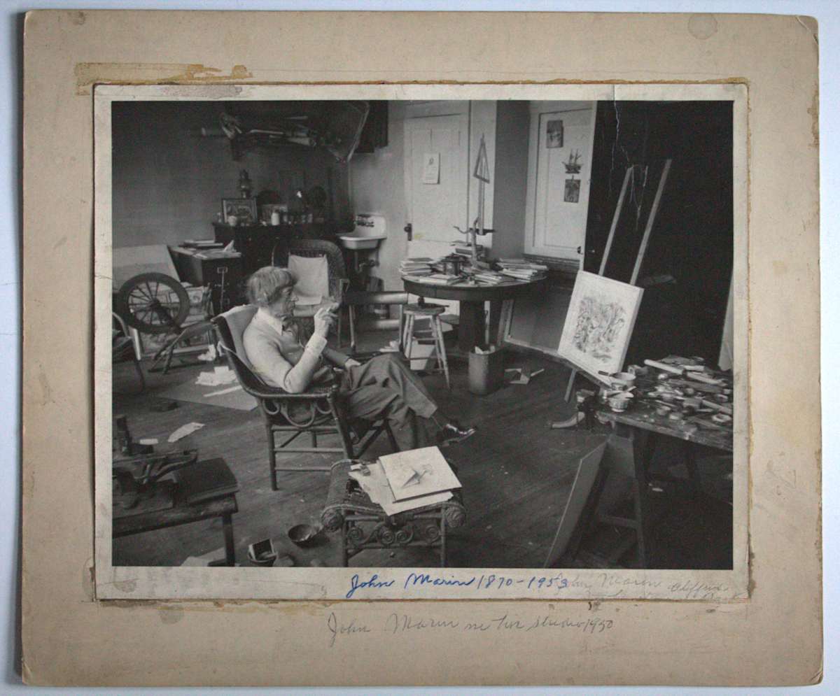 John Marin in his Studio, Hoboken, New Jersey by Arthur Rothstein 