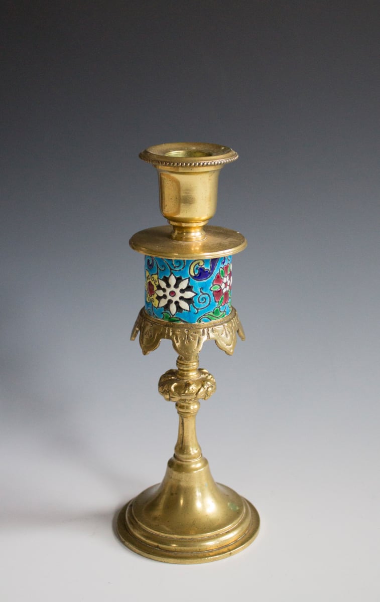 Candlestick by Longwy Faience 