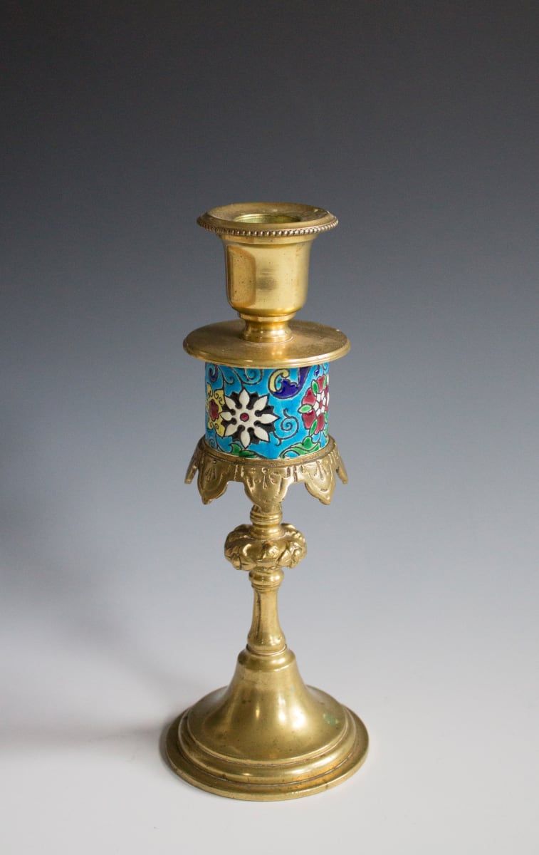 Candlestick by Longwy Faience, Image 1.