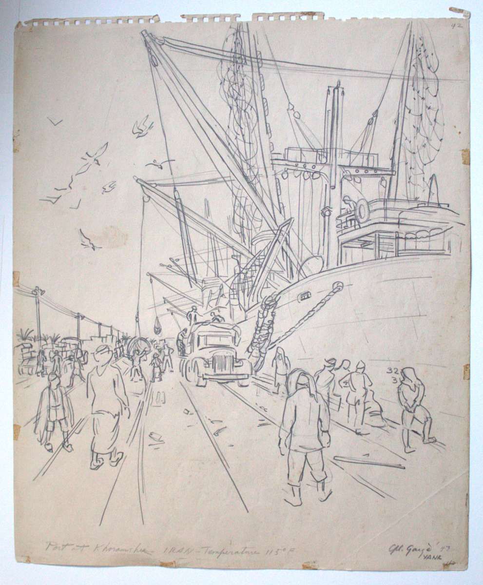 Port at Khorramshahr, Iran by Richard T. Gaige 