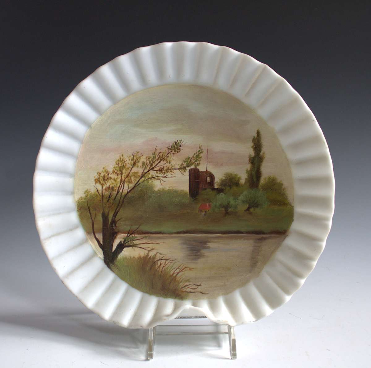 Scalloped Plate by Mt. Washington Glass Company, Image 1.