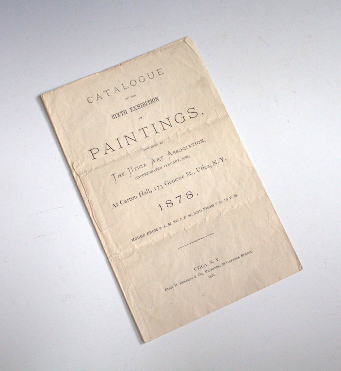 Catalogue of the Sixth Exhibition of Paintings by Utica Art Association, Image 1.