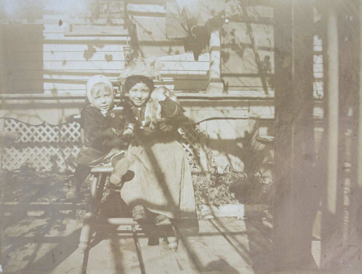 Children with Rabbit by Unknown, United States, Image 1.