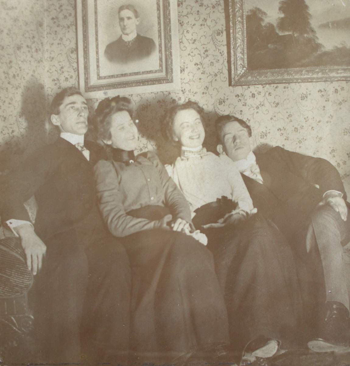 Smiling on the Sofa by Unknown, United States, Image 1.