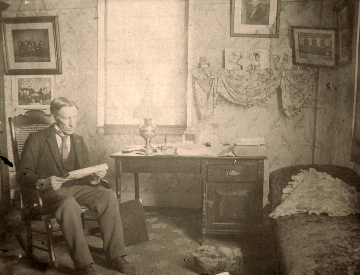 Reading the Paper by Unknown, United States, Image 1.