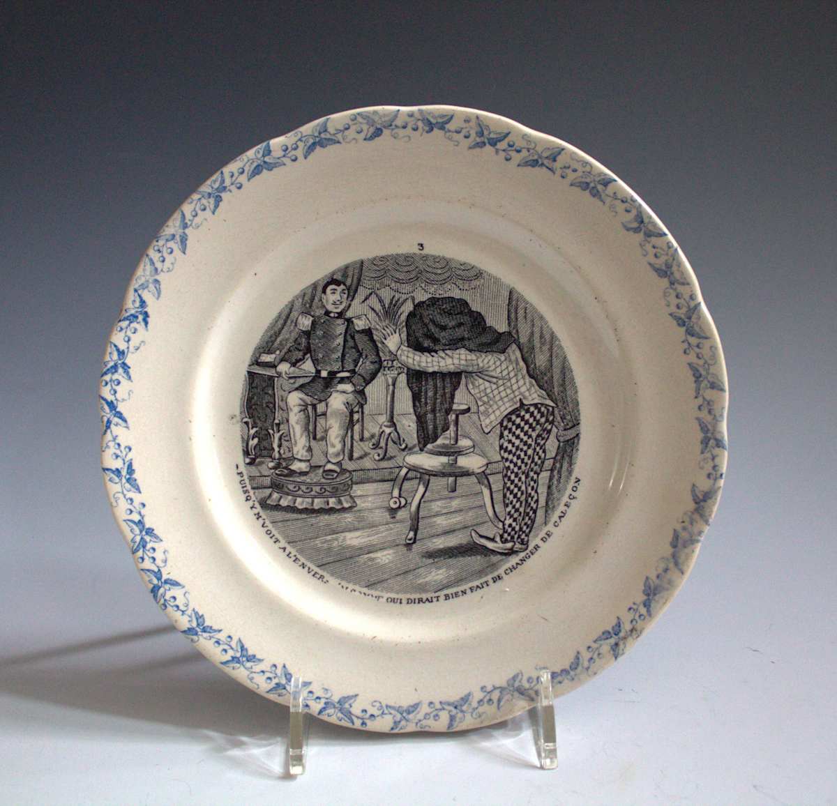 Plate by Badonviller Porcelaine, Fenal Theophile, Image 2.