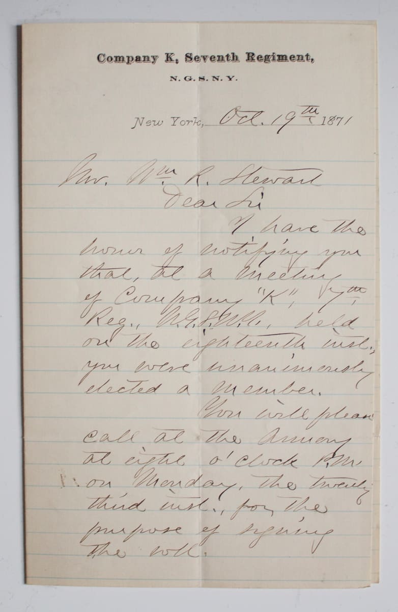 Acceptance Letter by New York National Guard, Image 1.