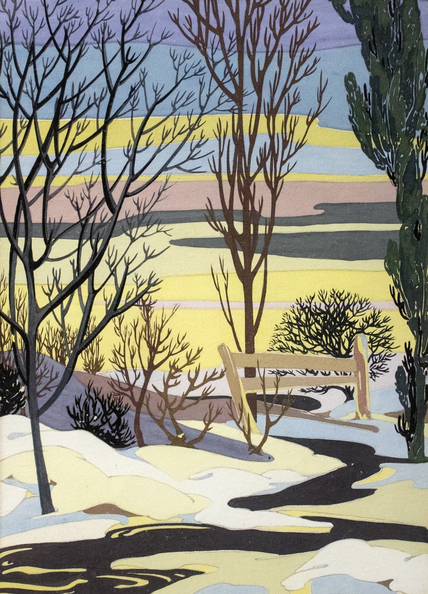 Snowy Trail at Sunset by Margaret Alexander, Image 1.