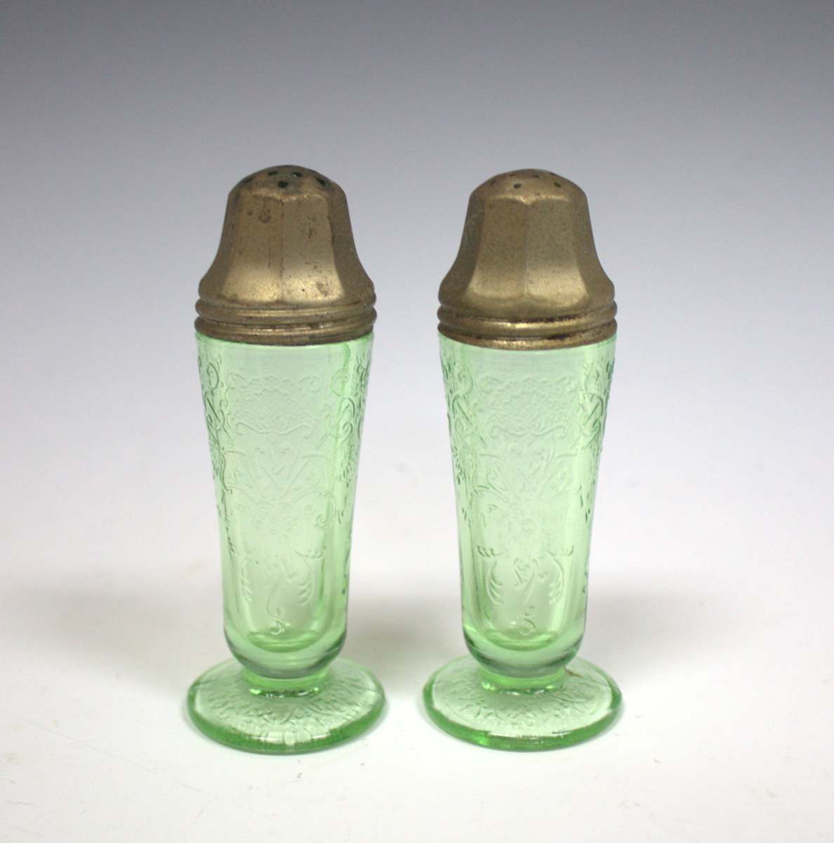 Salt and Pepper Shakers by Hazel Atlas Glass Company, Image 1.