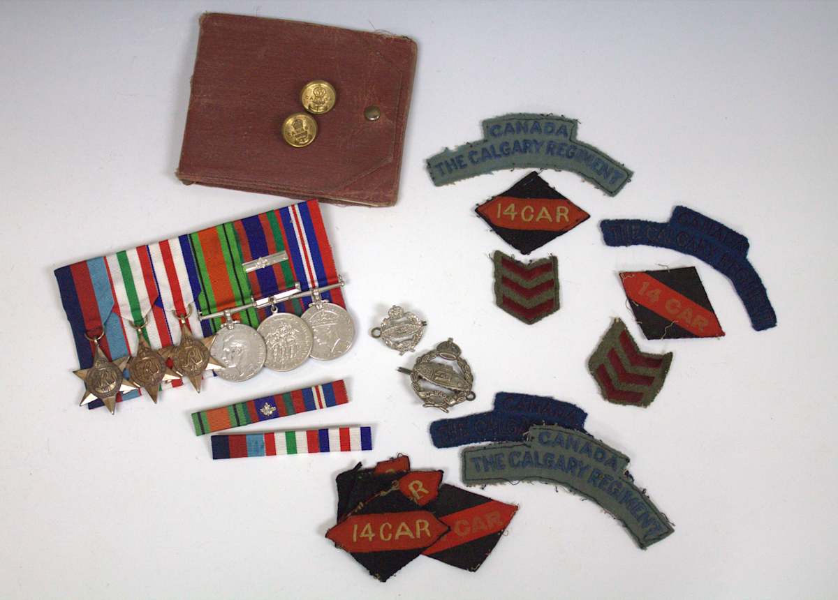 WWII Calgary Regiment Grouping by Royal Mint, England, Unknown, Canada, Image 1.