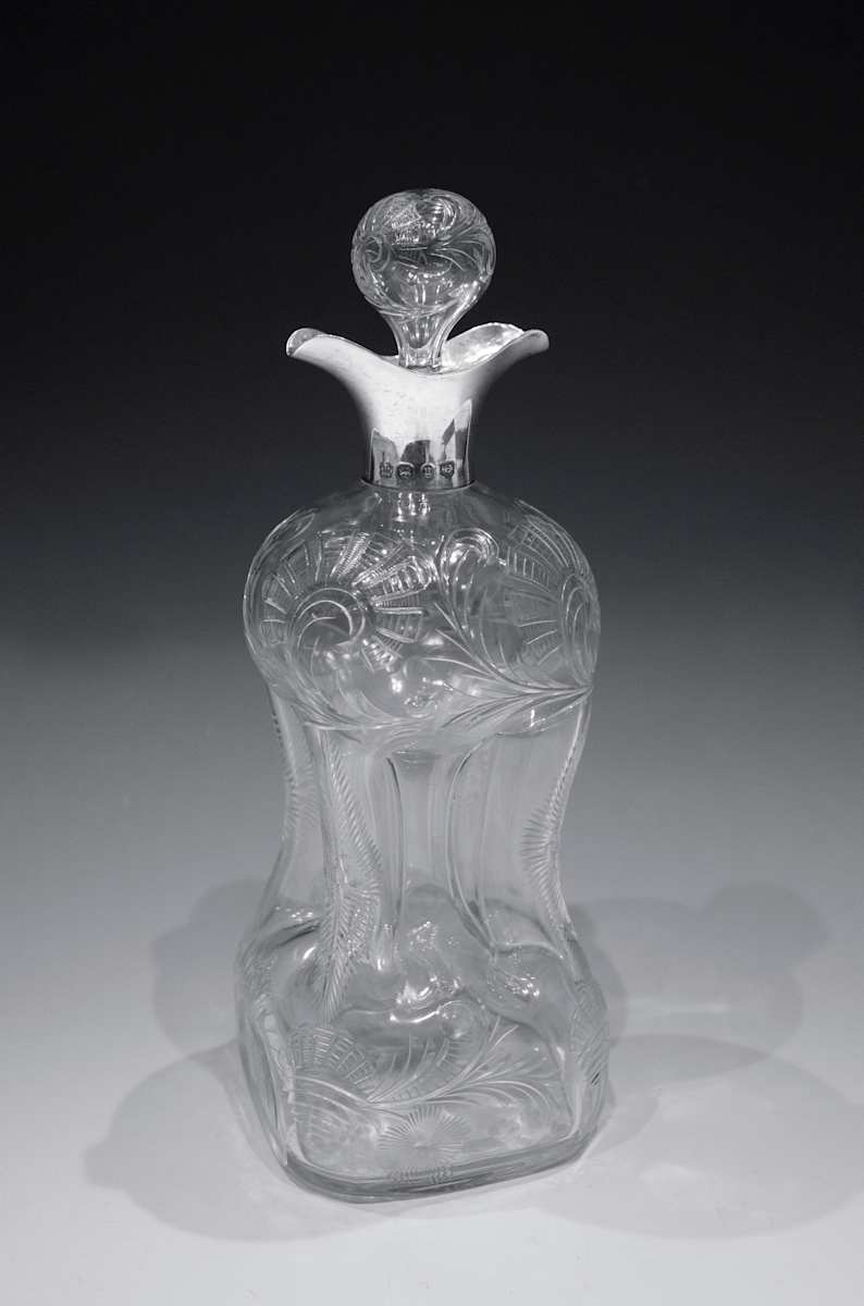 Kuttrolf Decanter by Stevens & Williams, Image 3.