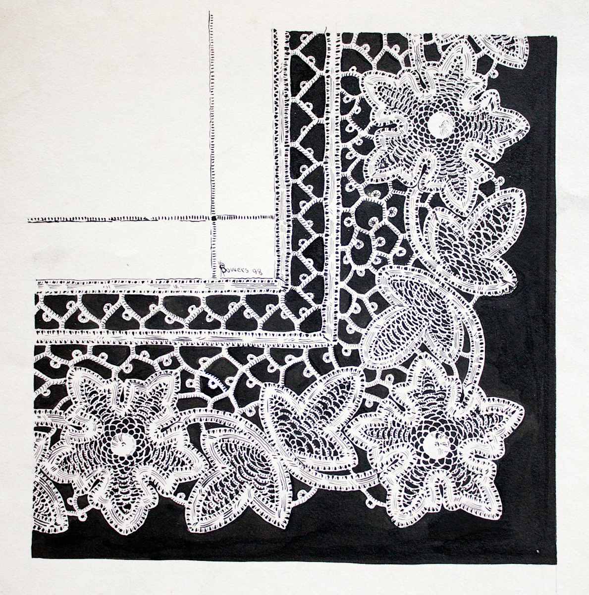 Design for a Lace Doily by Possibly R.X. Sowers, Image 1.