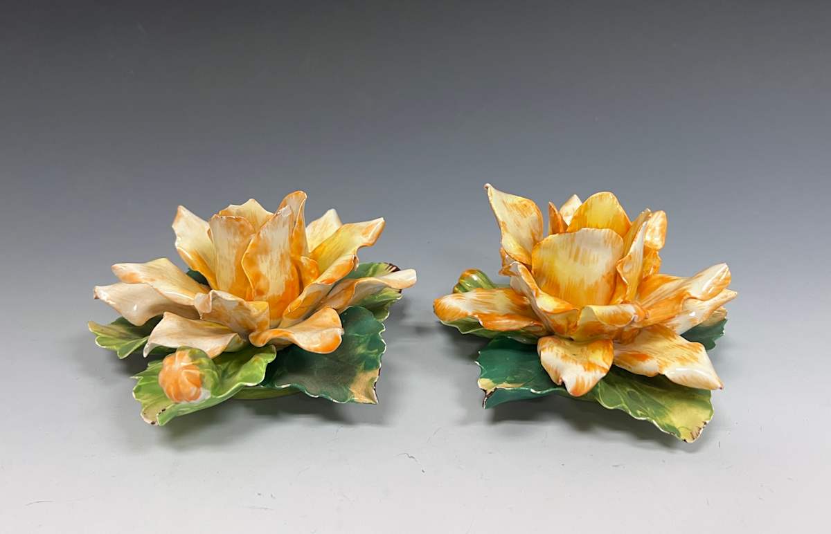 Candle Holders by Capodimonte, Image 1.