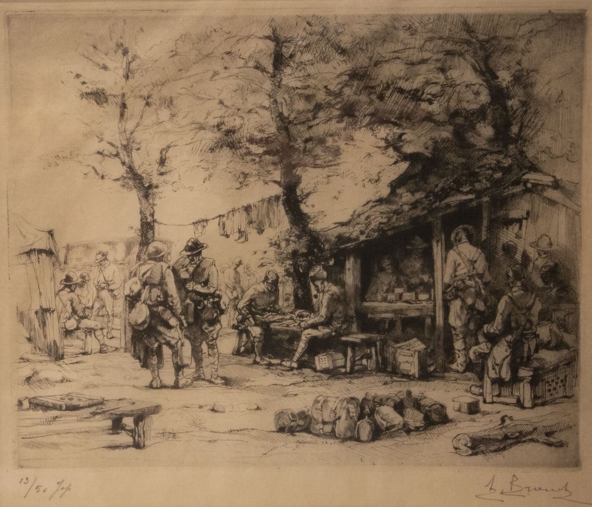 Camp Americain/Cantine au Bois by Auguste Brouet, Image 4.