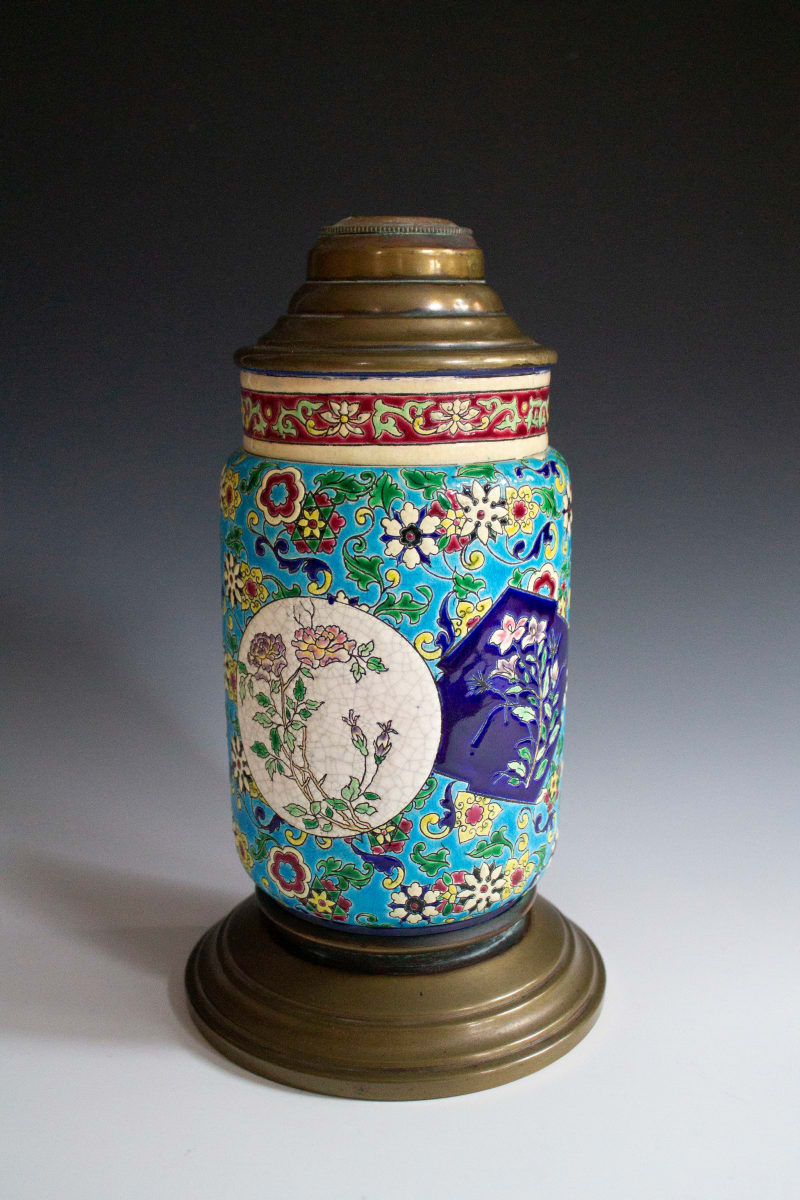 Lamp by Longwy Faience, Image 1.