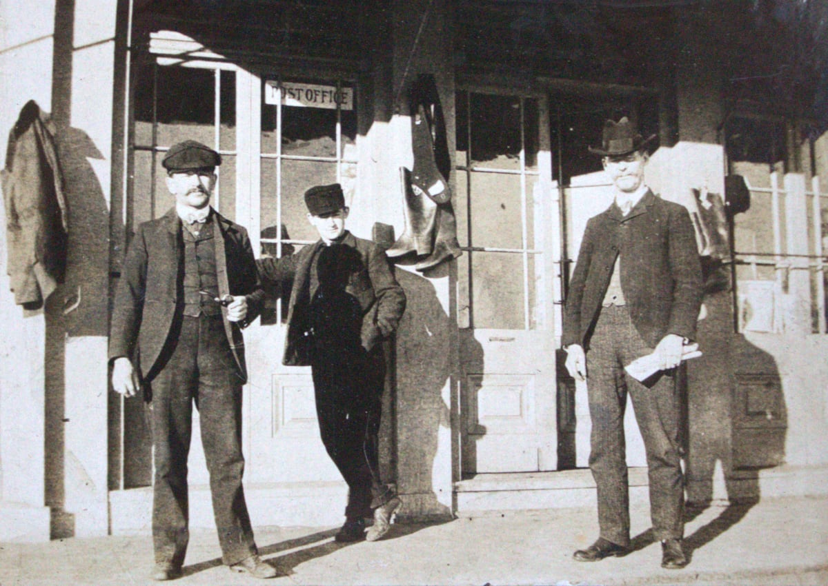 Men at the Post Office by Unknown, United States, Image 1.