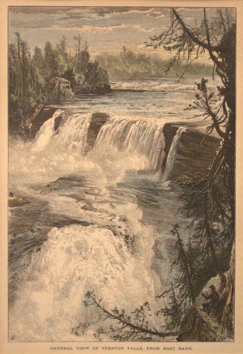 General View of Trenton Falls, from East Bank, from "America in Words and Pictures" by Friedrich von Hellwald 