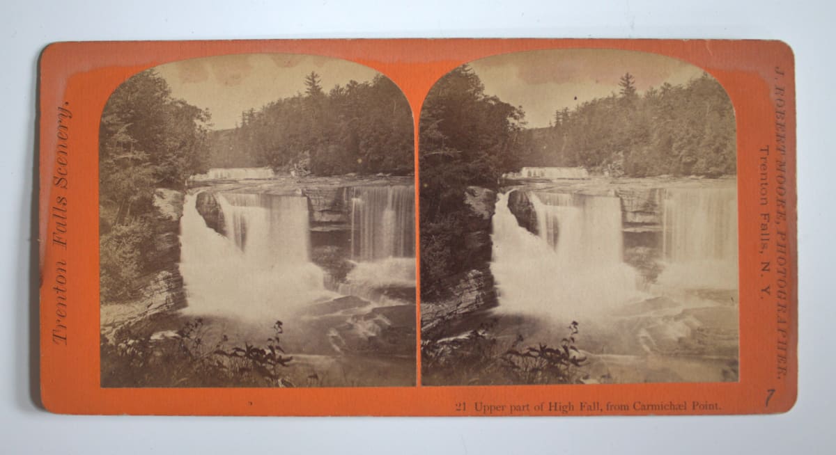 Upper part of High Fall, from Carmichael Point by John R. Moore, Image 1.