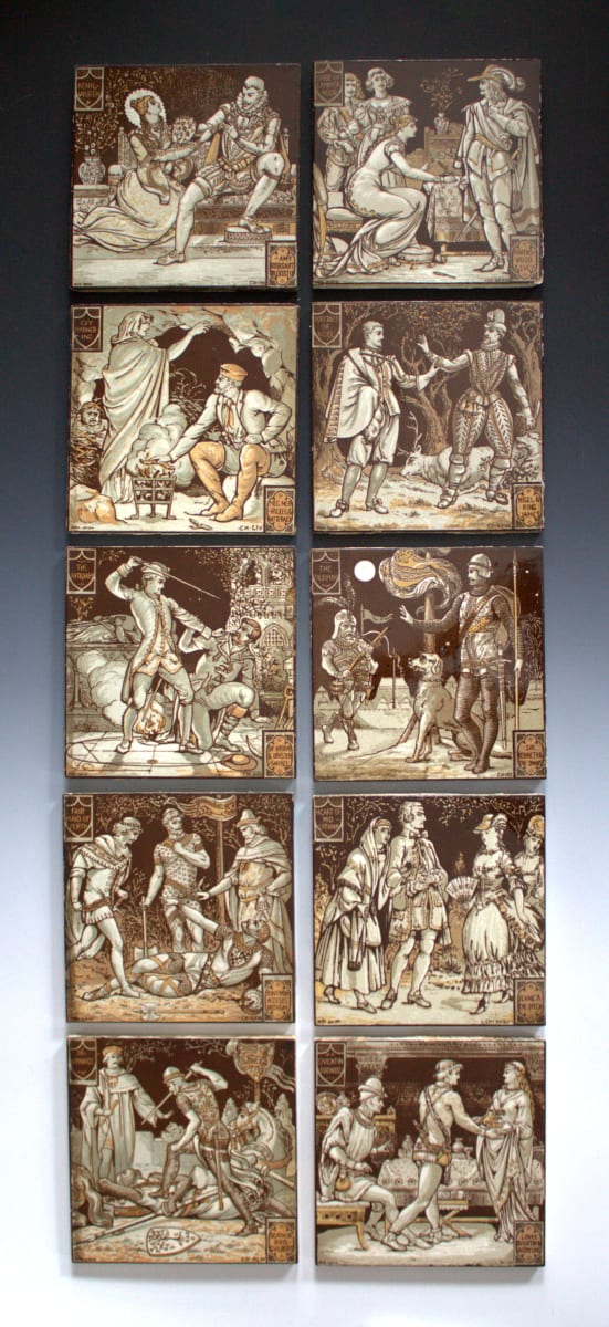 Tiles (Set of Ten) by Minton, John Moyr Smith, Image 4.