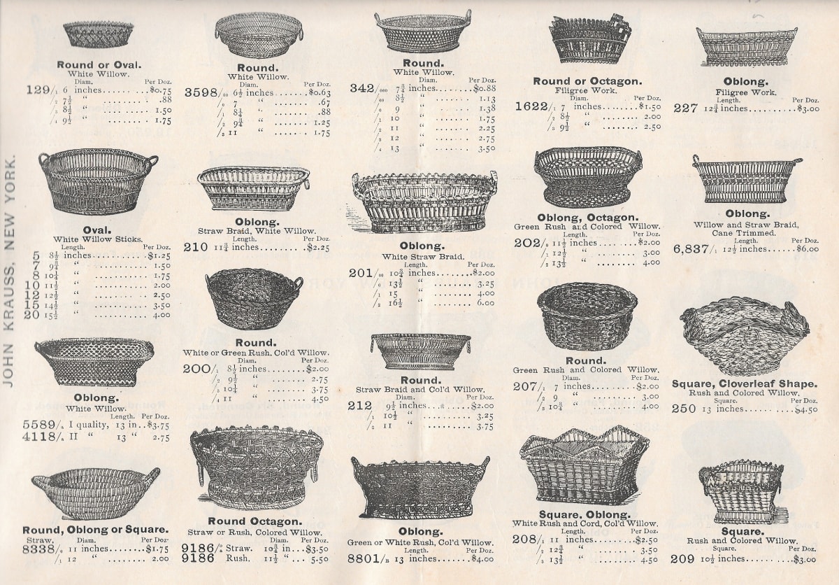 Illustrated Catalogue of John Krauss: Importer and Manufacturer of Fancy Baskets and Willow Ware by John Krauss 