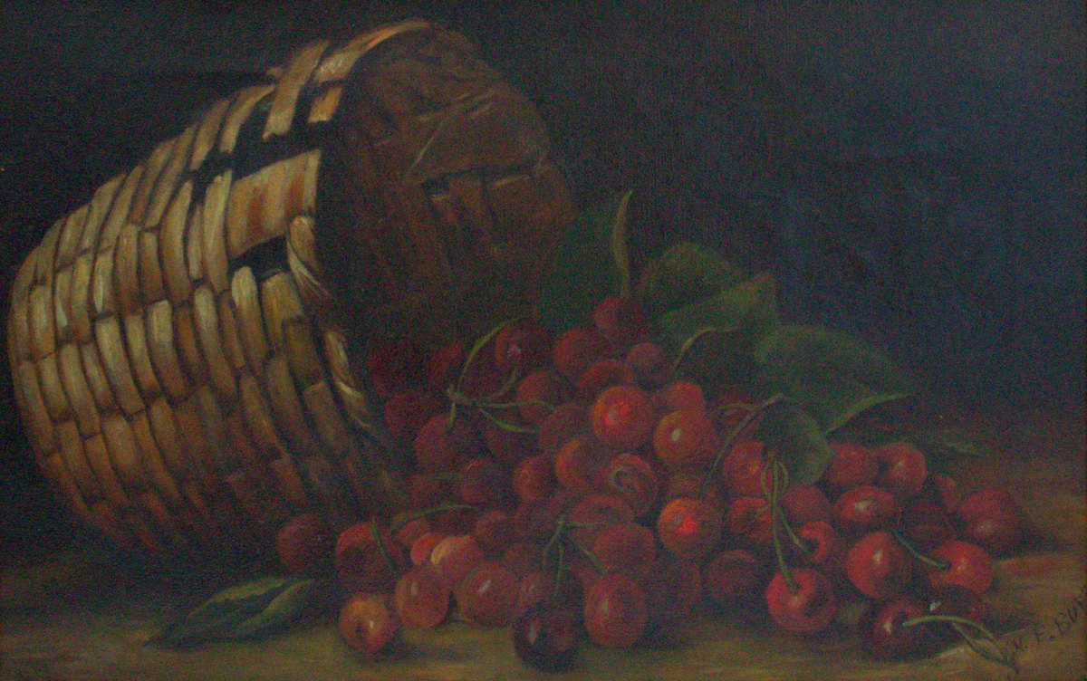 Still Life with Cherries by N.F.  Burr 