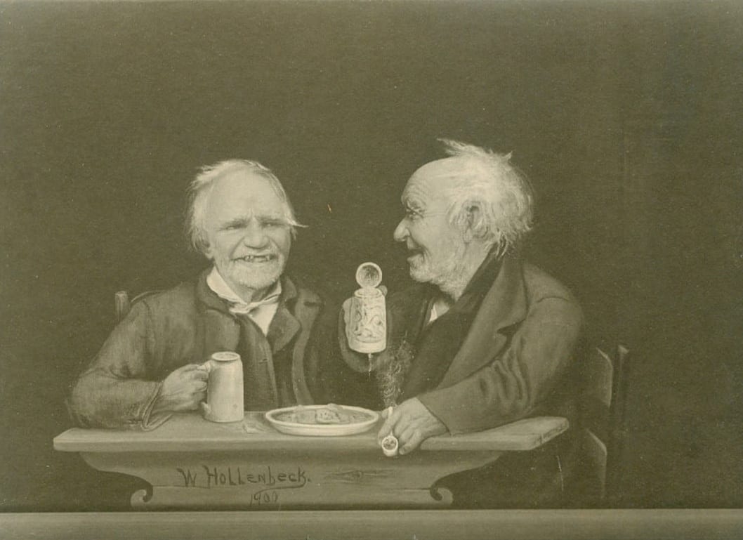 Two Men Having a Drink by A.B. DeGroat 