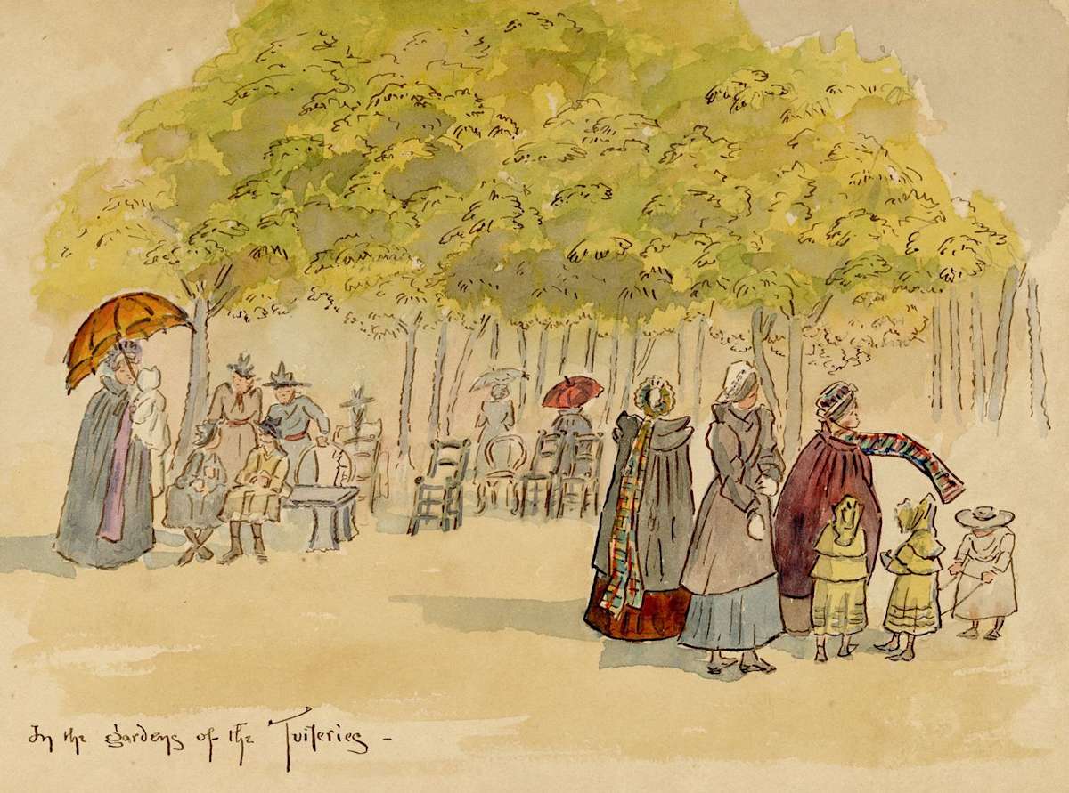 In the Gardens of the Tuileries by Whylock Pendavis 