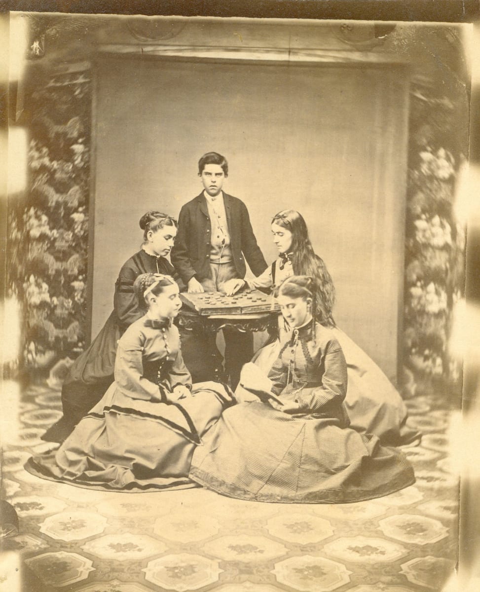 Playing Checkers by Unknown, United States, Image 1.