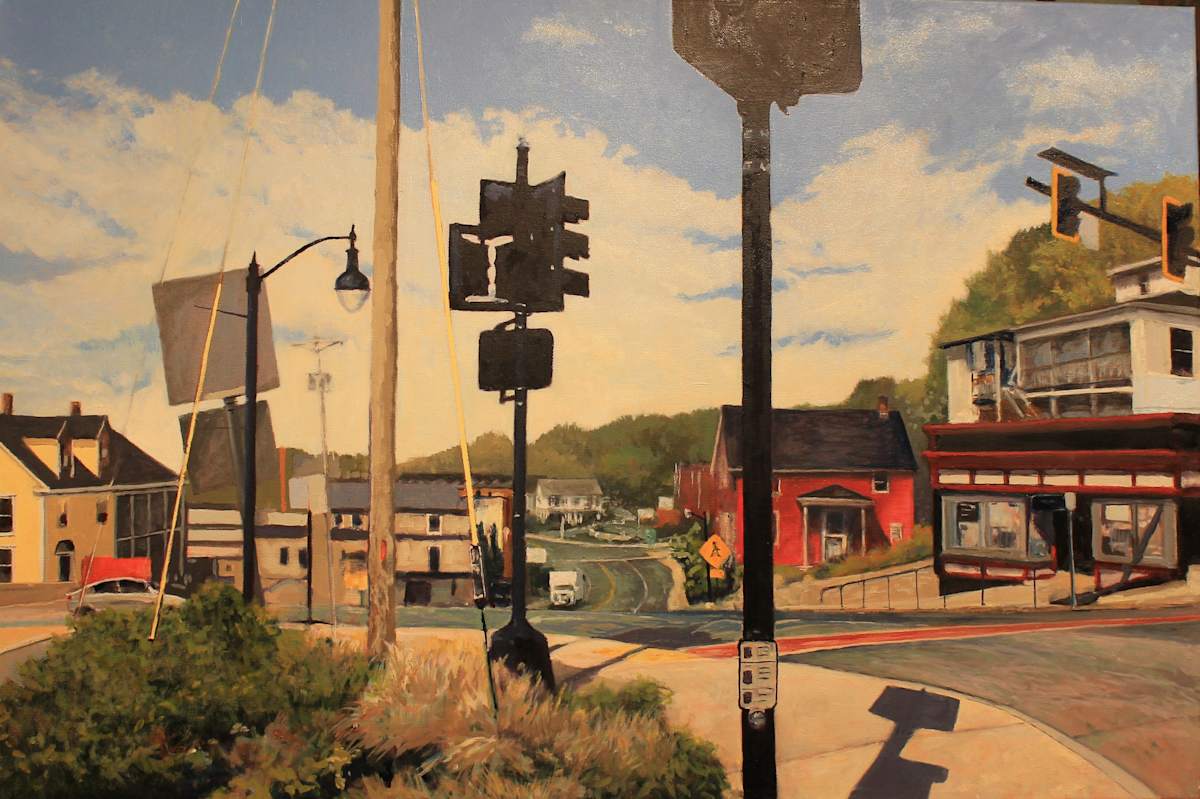 Intersection 2 by Douglas H Caves Sr  Image: A scene from Main Street, Spencer, MA