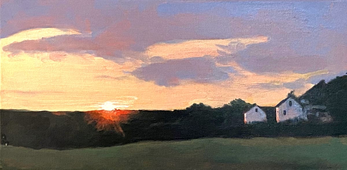 Summer Eve by Douglas H Caves Sr  Image: A warm summer sunset over Surrenden Farm.