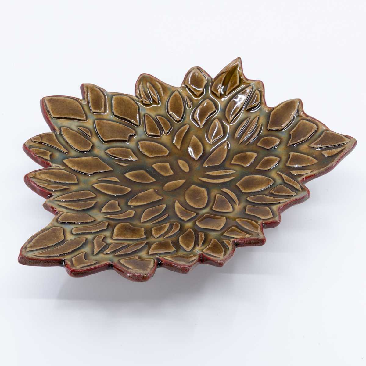 24080  Small Leaf Dish by Sandy Miller 