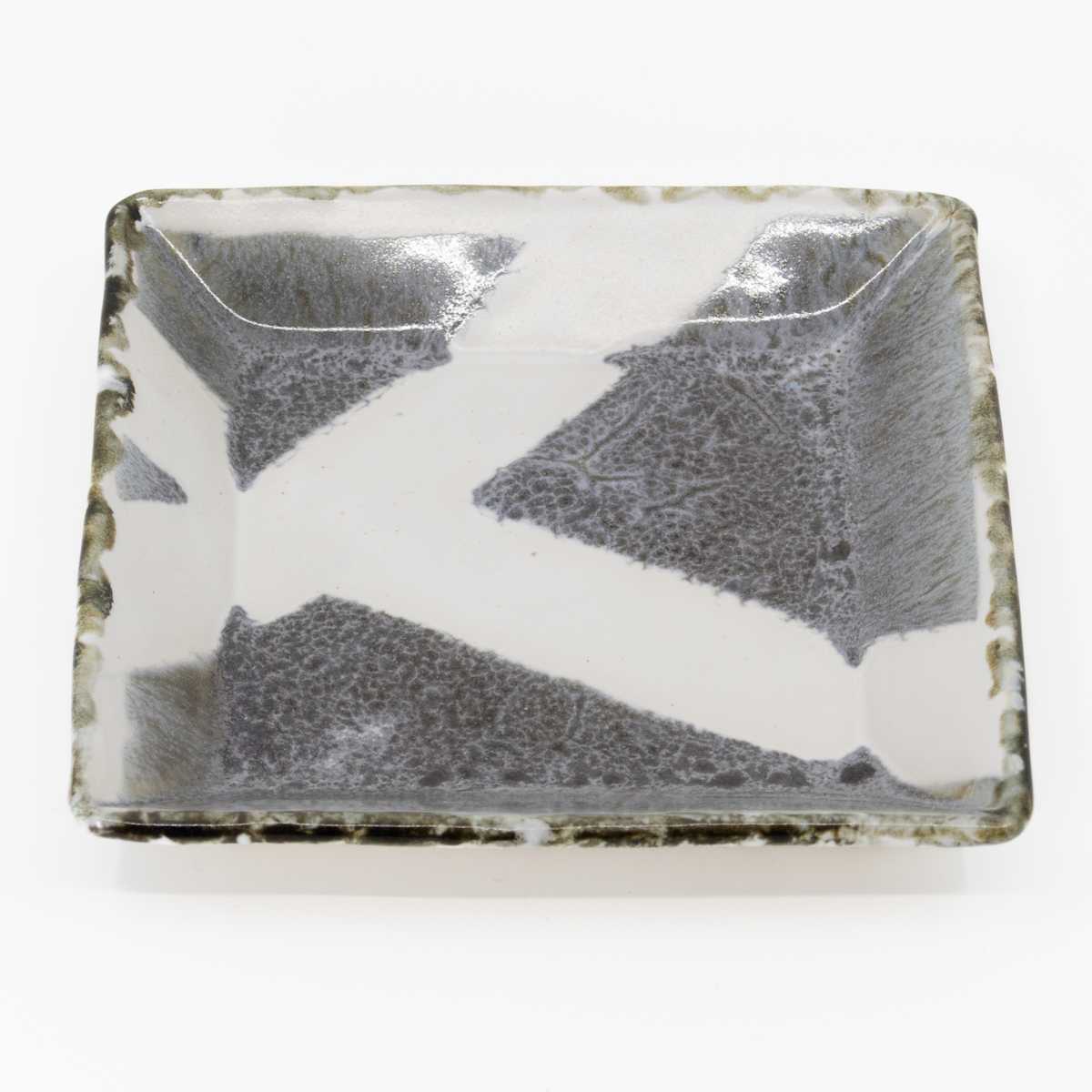 24082  4.5" Square Beveled Dish by Sandy Miller 