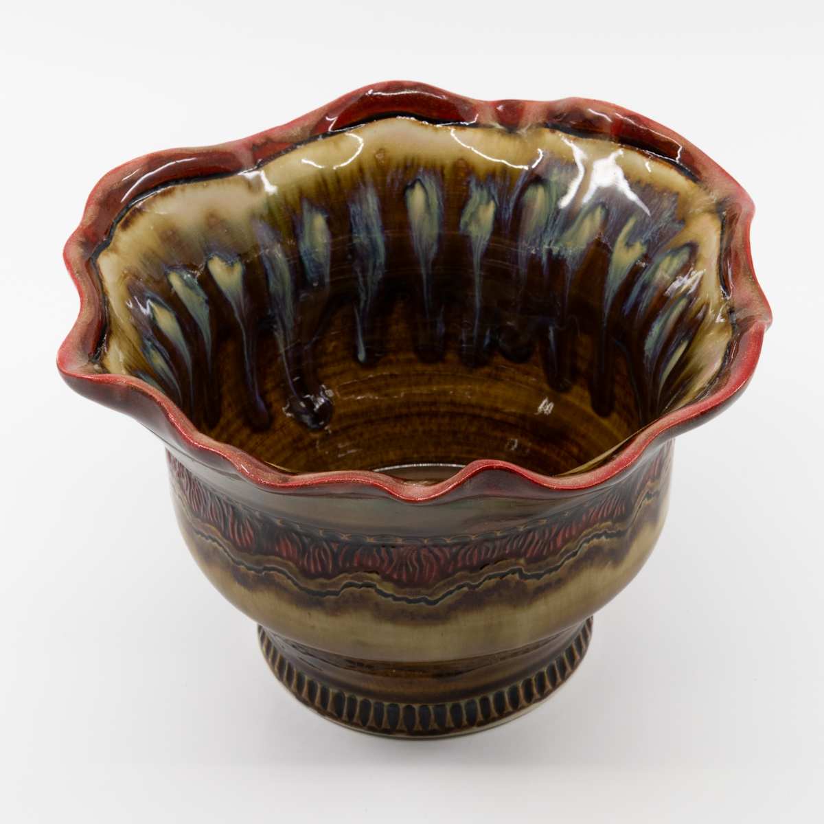 25010 Wavy Rimmed Bowl by Sandy Miller 