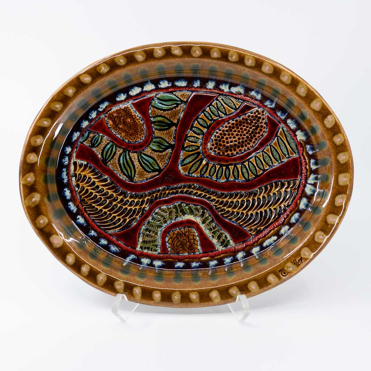 25018 Oval Chinet Platter by Sandy Miller 